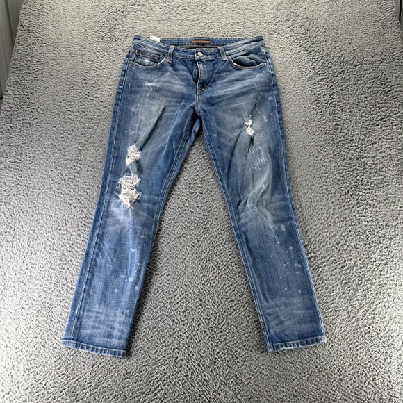 Joes Jeans Womens Size 29 Blue Stretch Billie Ankle Boyfriend Slim Distressed - Picture 1 of 11